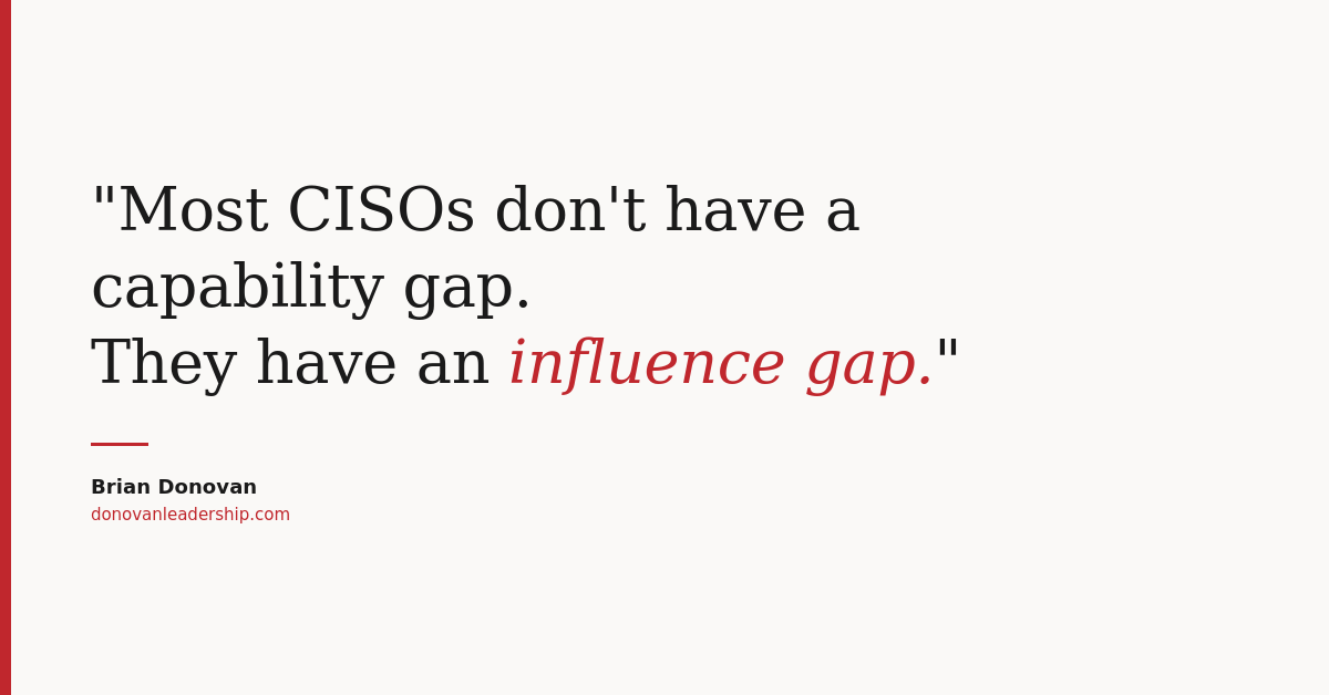 The CISO Influence Gap